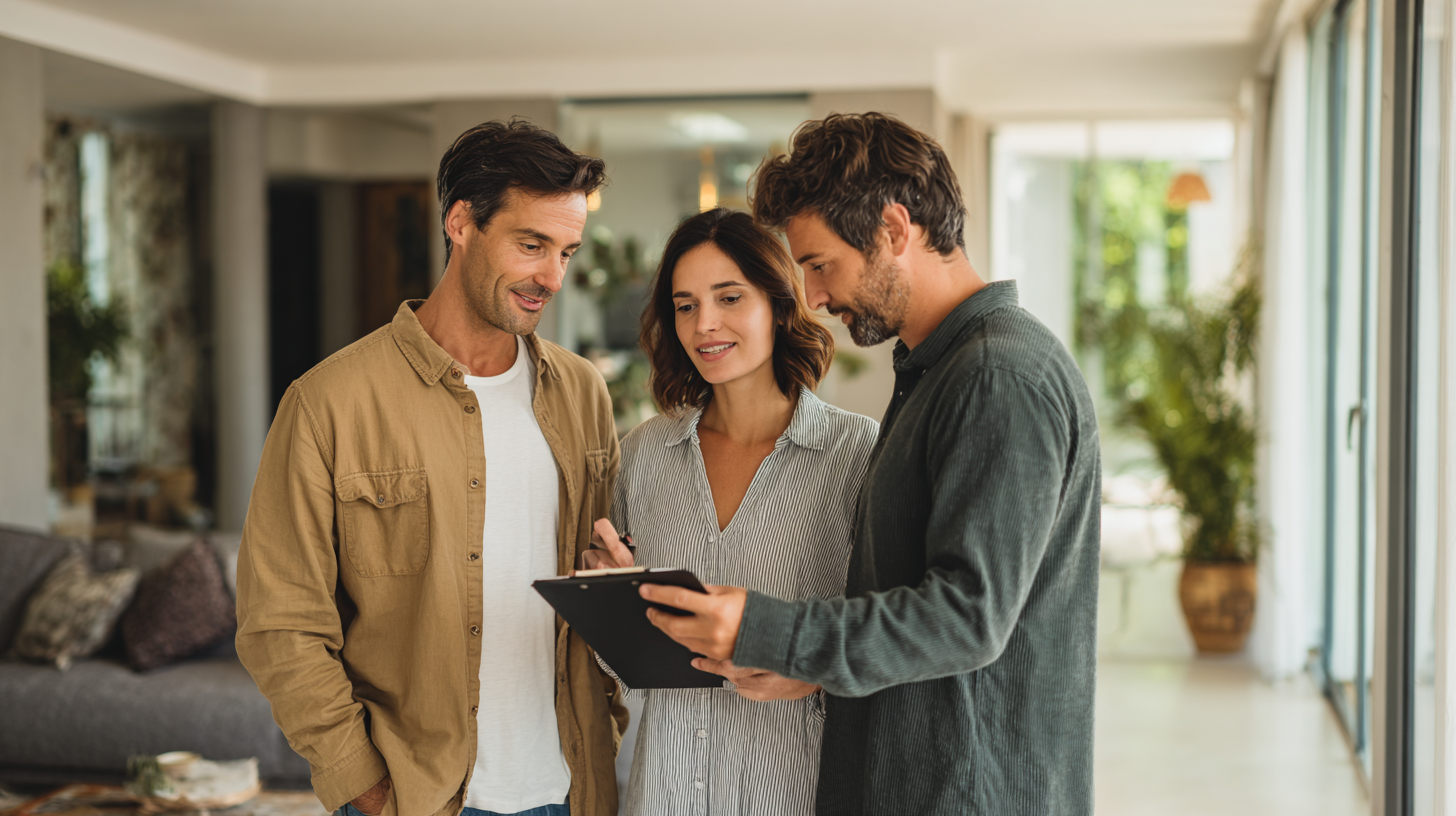 Home inspector evaluating property