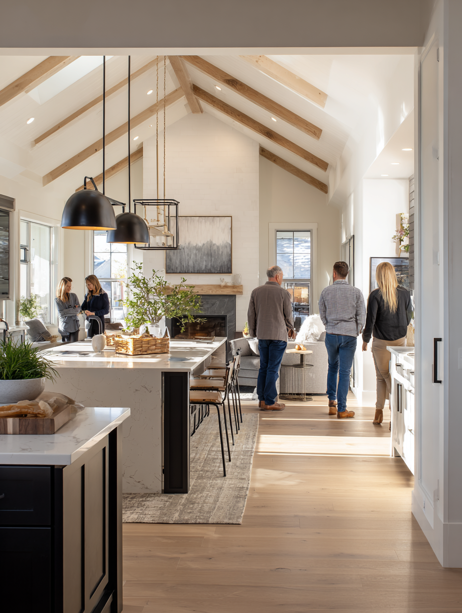 Buyers touring a beautifully presented home