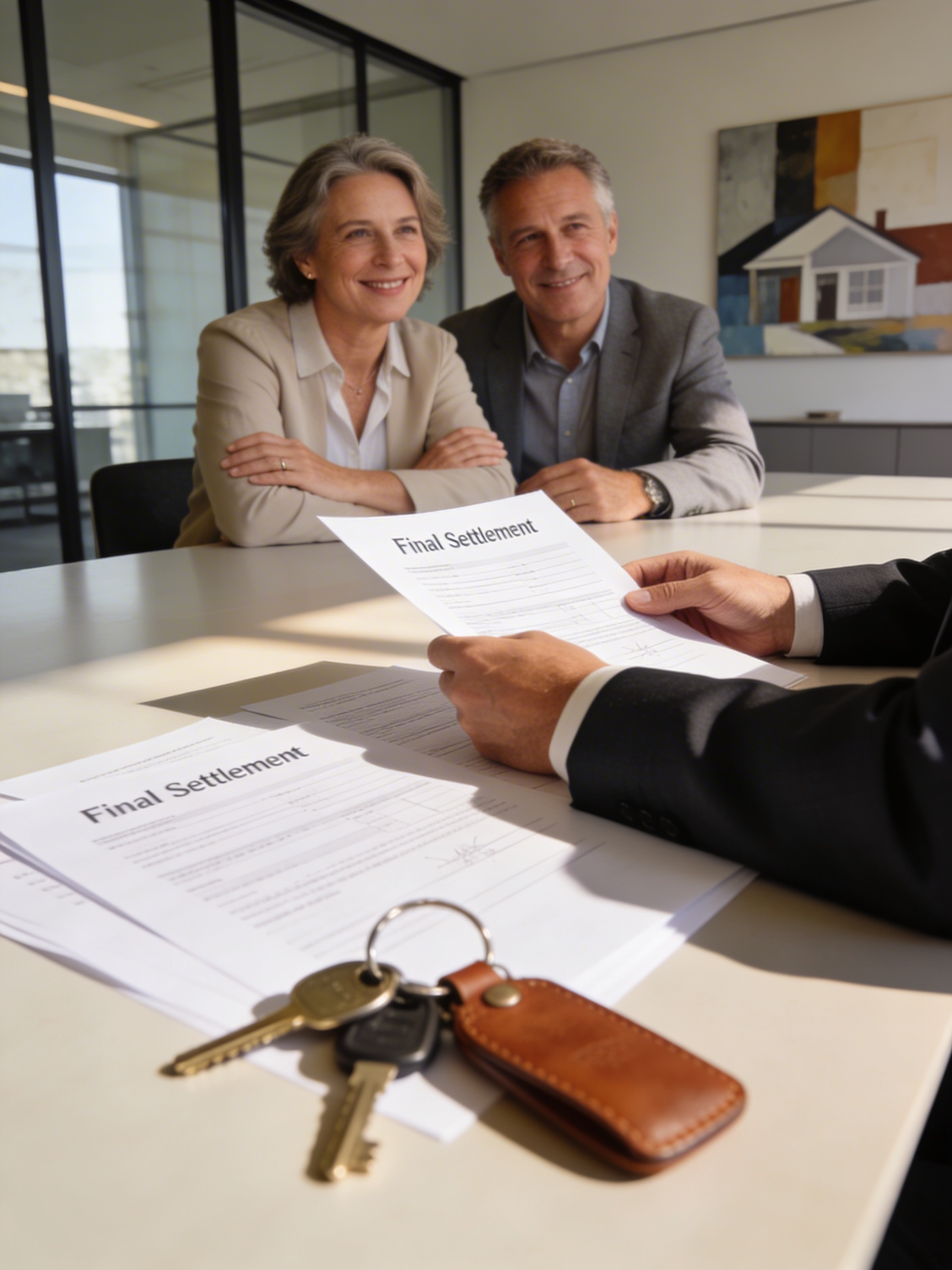Celebrating at the closing table after signing final documents